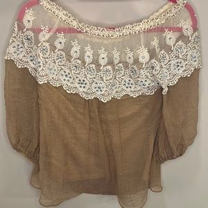 Altard state - WORN ONCE - S beaded & lace detail top
